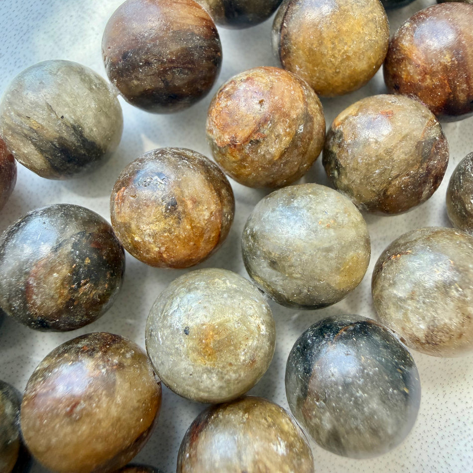 Round Brown Jade 10mm Bead Strand