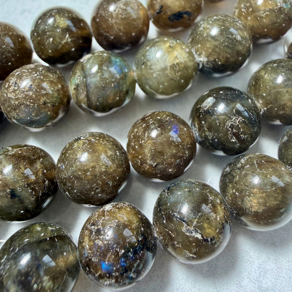 Round Labradorite Bead 12mm Strand