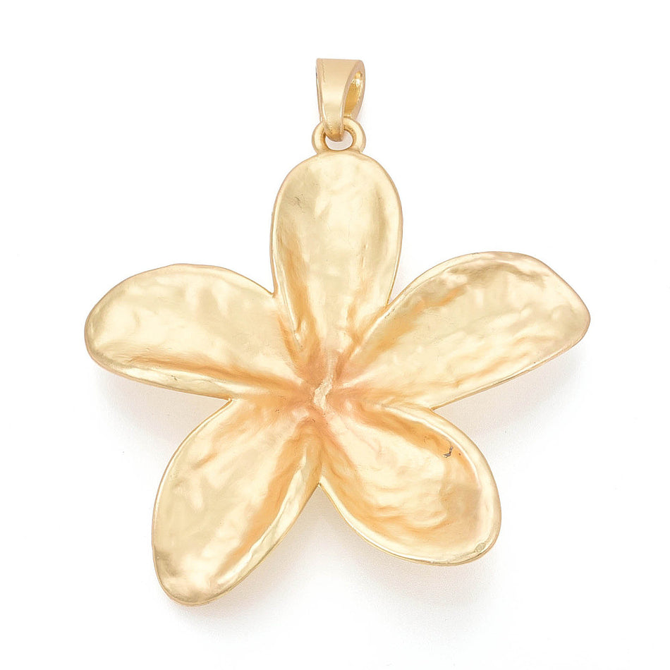 Matte Gold Pated Flower, 76mm, 1pc