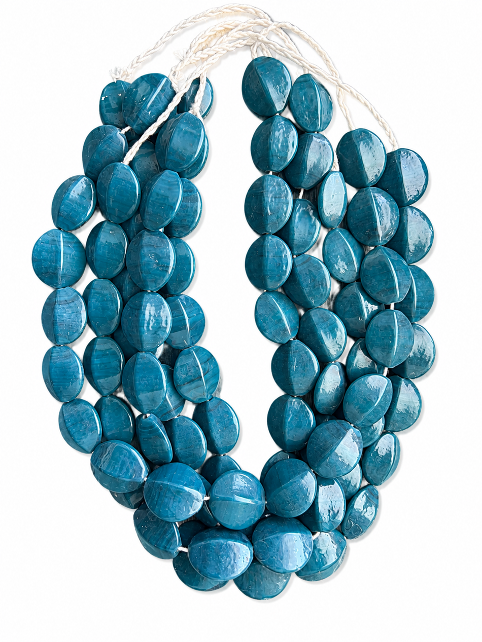Lampwork Oval Beads Strand, Bead Size 26mm