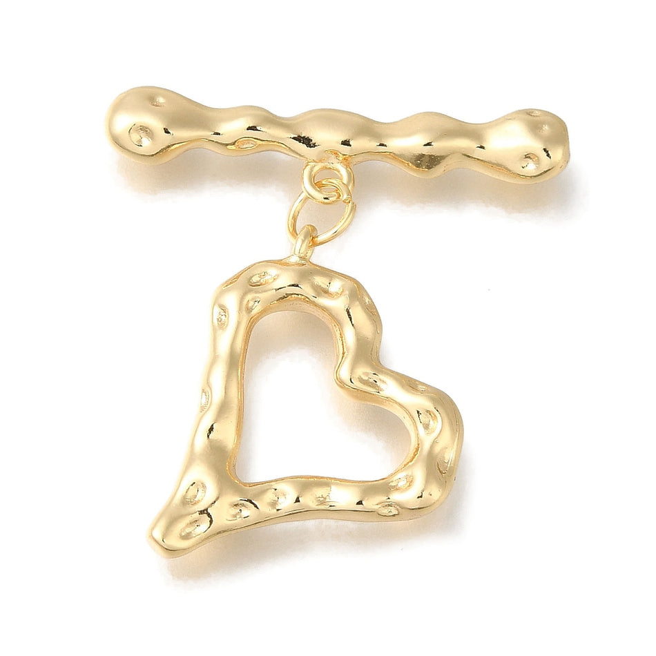 Gold Filled Heart Toggle Clasp 21mm, 1pc