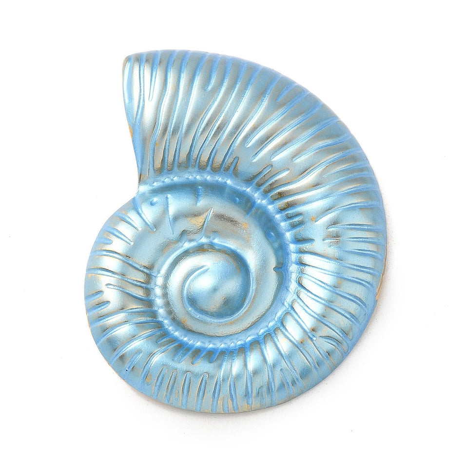 Stainless Steel Spiral Shell Pendant 46mm, 1pc
