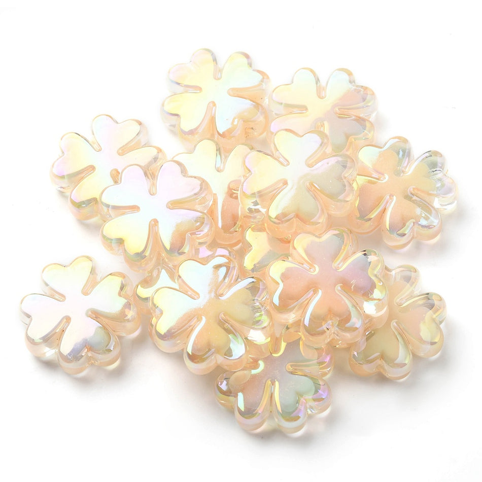 Clover Acrylic Bead 25mm, 5pcs