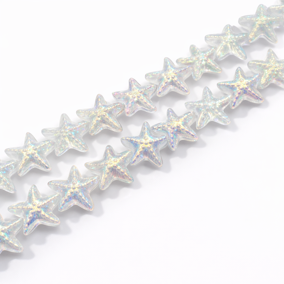 Acrylic Star Bead 14mm Strand