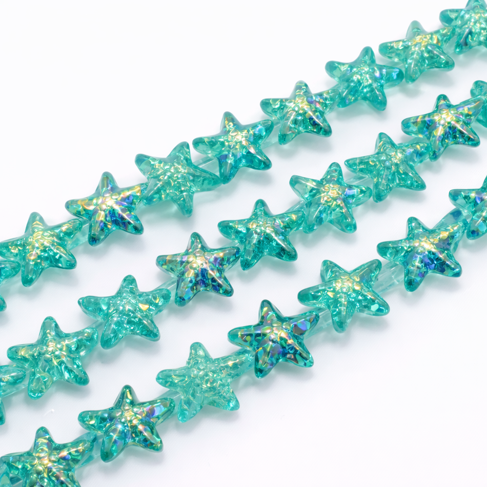 Acrylic Star Bead 14mm Strand