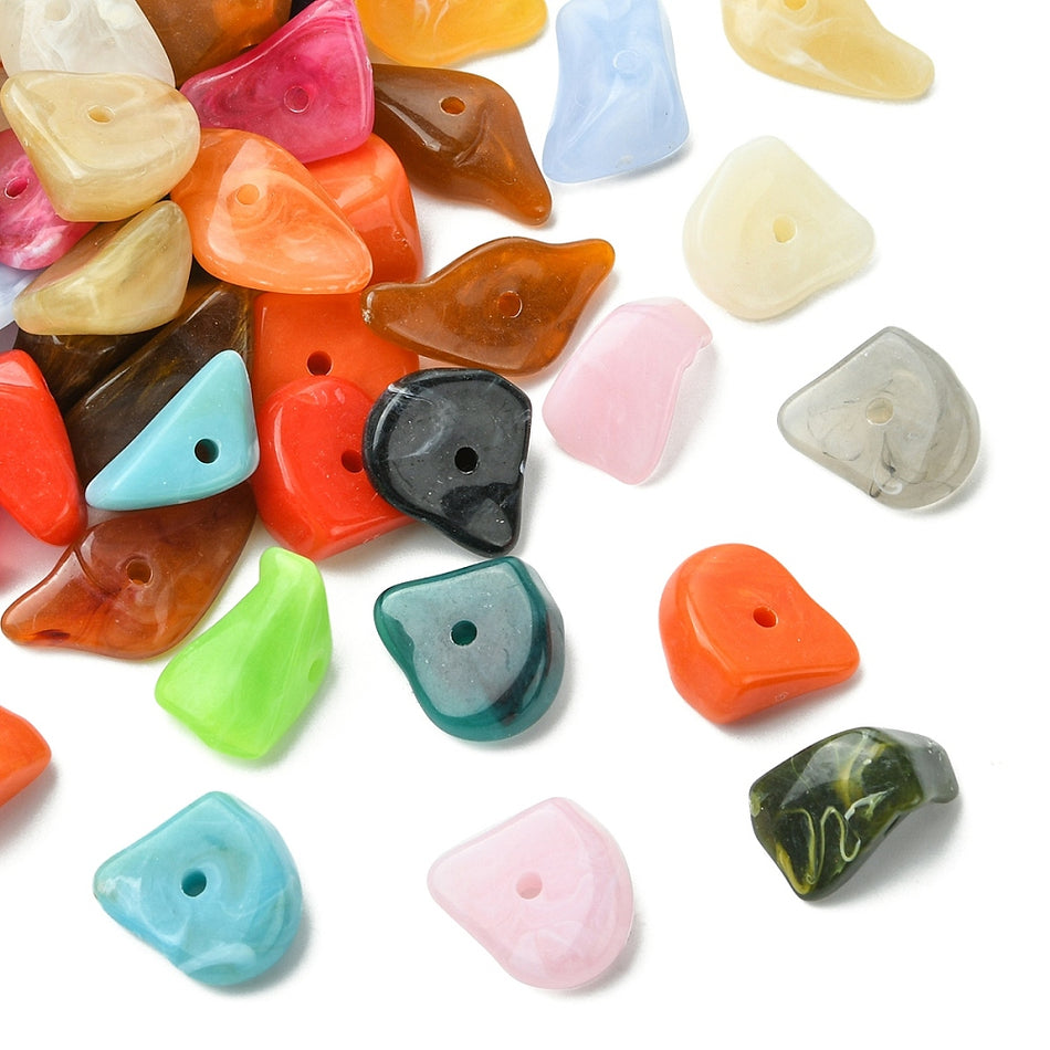 Acrylic Chip Bead Mix 20mm, 10pcs