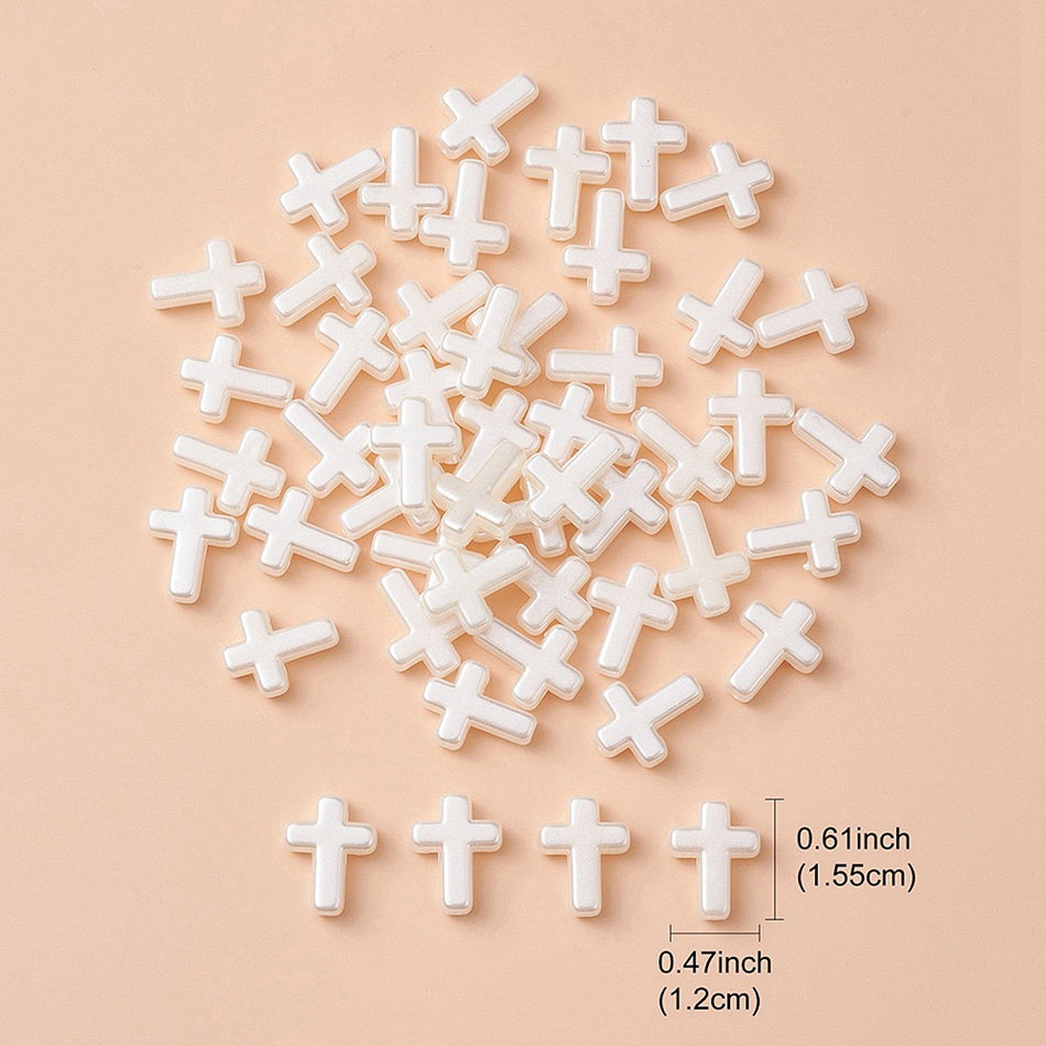 Plastic Bead Cross 16mm, pack of 50pcs