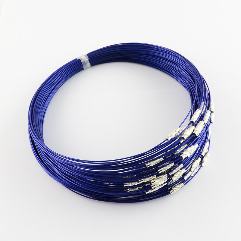 Stainless Steel Wire Necklace 17.5inch, 10pcs