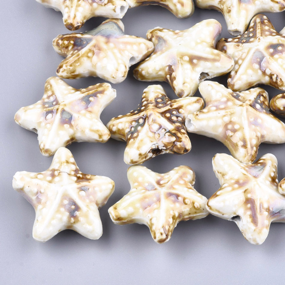 Mixed Color Star Ceramic, 2pcs