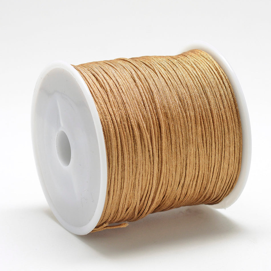 Nylon Tread cord, Golden 0.8mm, 100 meters
