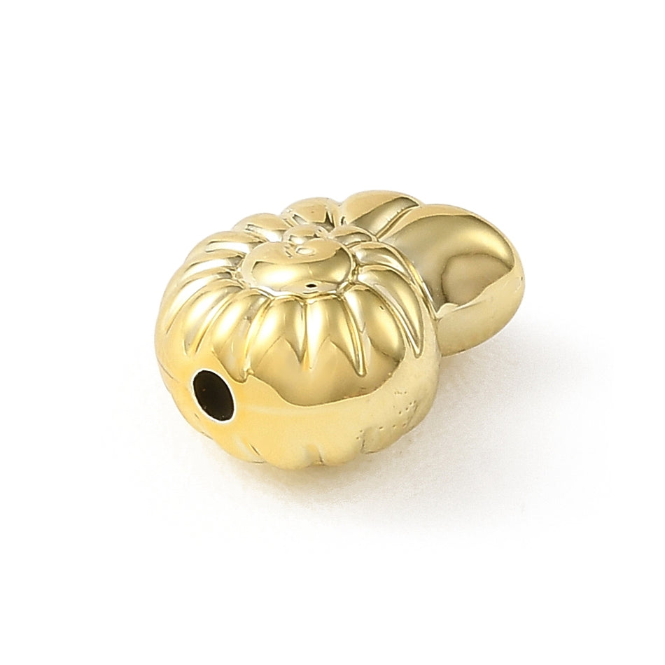 Acrylic Gold Conch Shell Beads 14mm, 10pcs