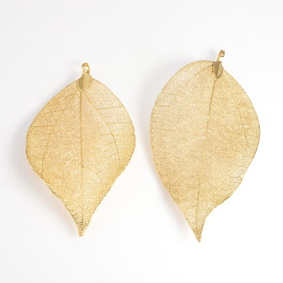 Gold Leaf Pendant, 1pc