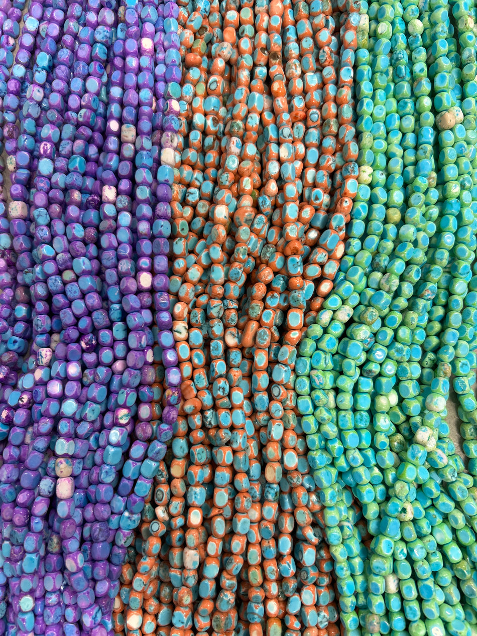 Barrel Bead Jasper Strand, 7mm