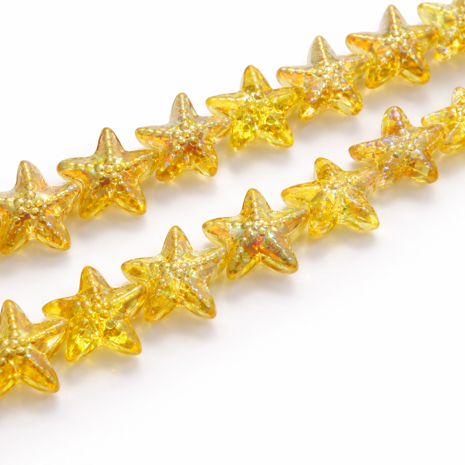 Acrylic Star Bead 14mm Strand