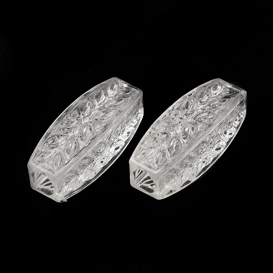 Clear Large Hole Barrel Acrylic Bead 30mm, 10pcs