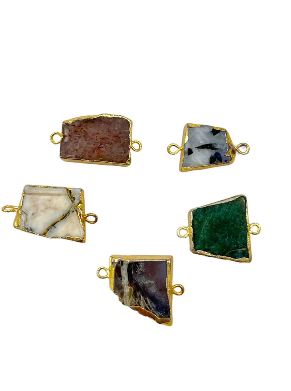 Gold-Filled Gemstone Connector 25mm, 1pc