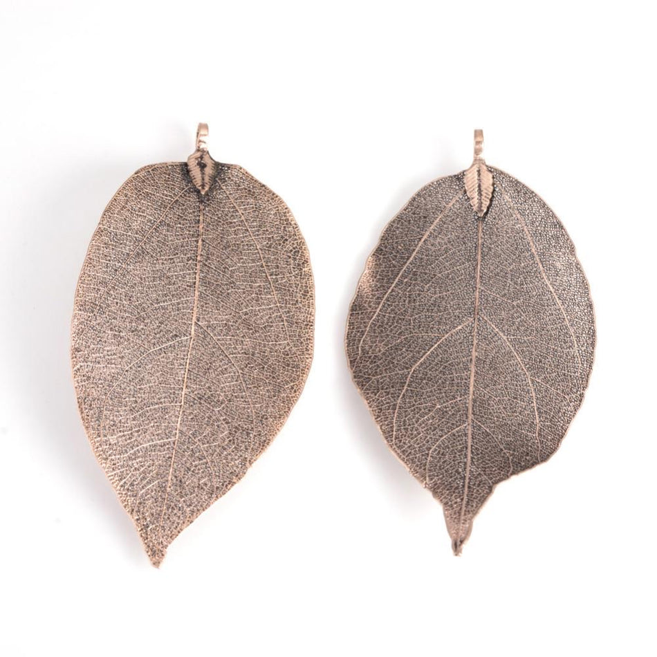 Bronze Leaf Pendant, 1pc