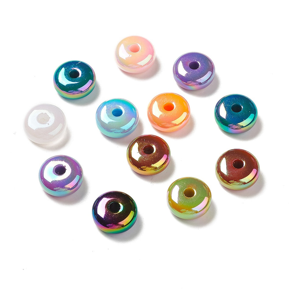 Multicolor Rondelle Acrylic Beads 16mm, 8pcs