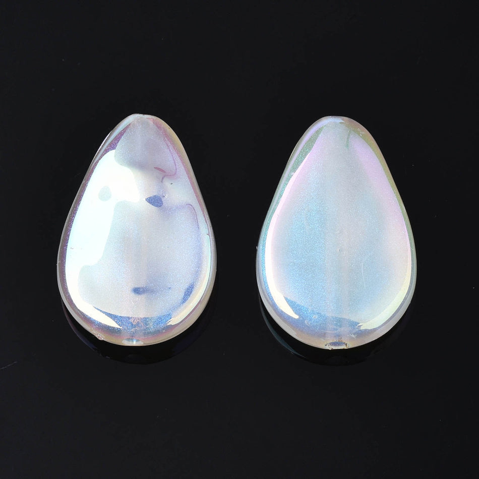 Rainbow Iridescent Acrylic Drops 22mm, 8pcs