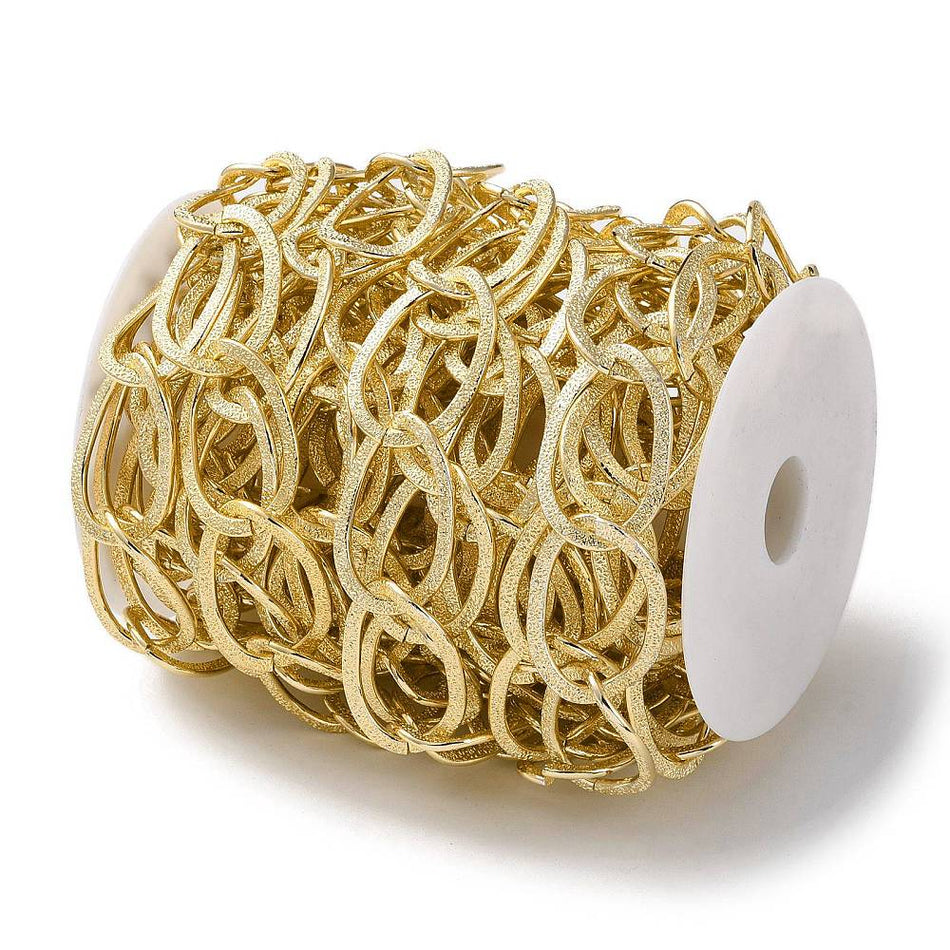 Gold Textured Aluminum Chain 40mm