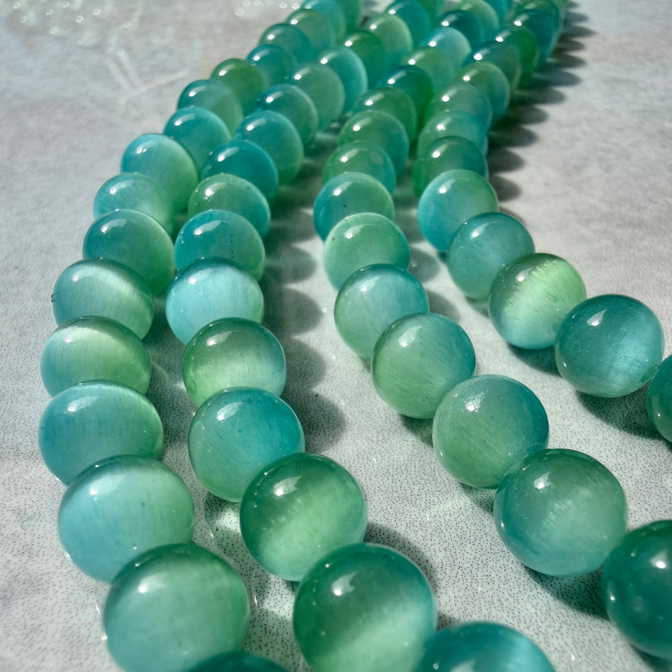 Round Cat Eye Bead 8mm Strand