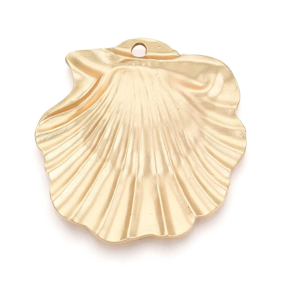 Gold-Plated Shell Pendant 57mm, 1pc
