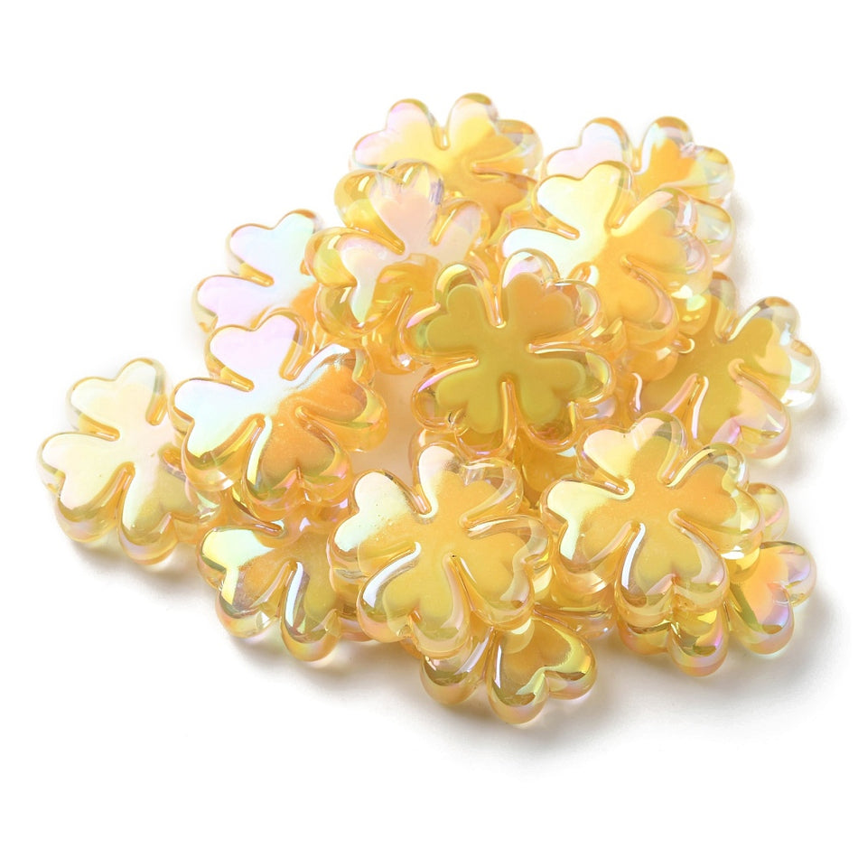 Clover Acrylic Bead 25mm, 5pcs