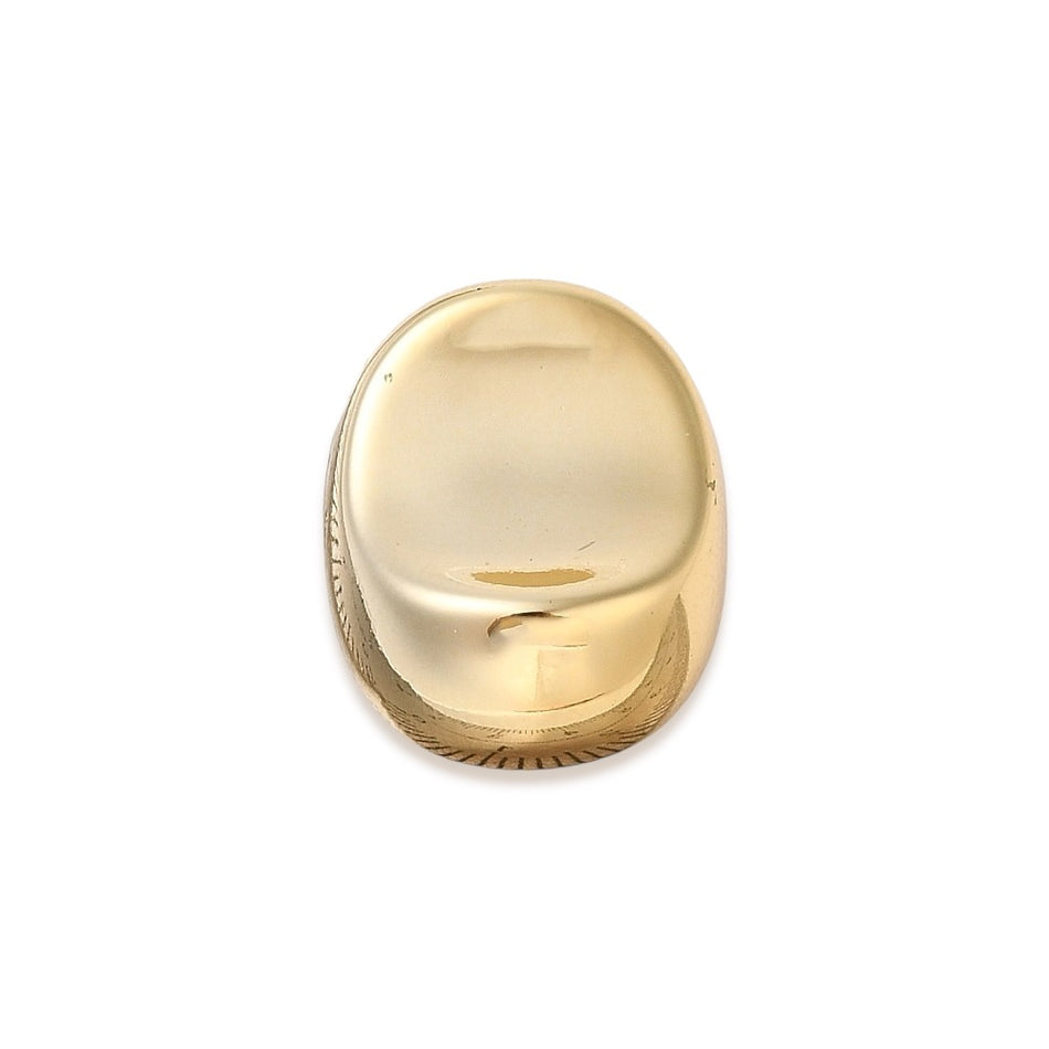 Gold Oval Acrylic Bead 19mm, 10pcs