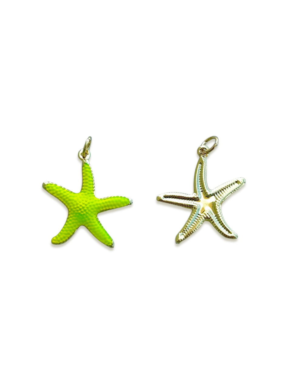 Gold Filled Starfish Pendant 22mm, 1pc