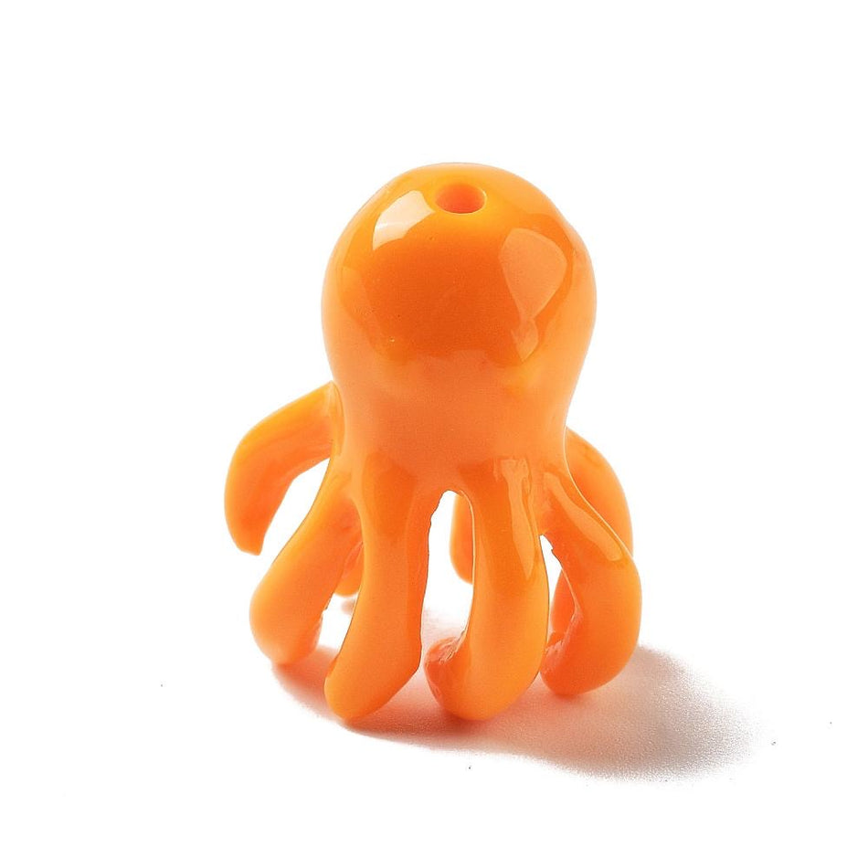 Resin Octopus Bead 22mm, 2pcs