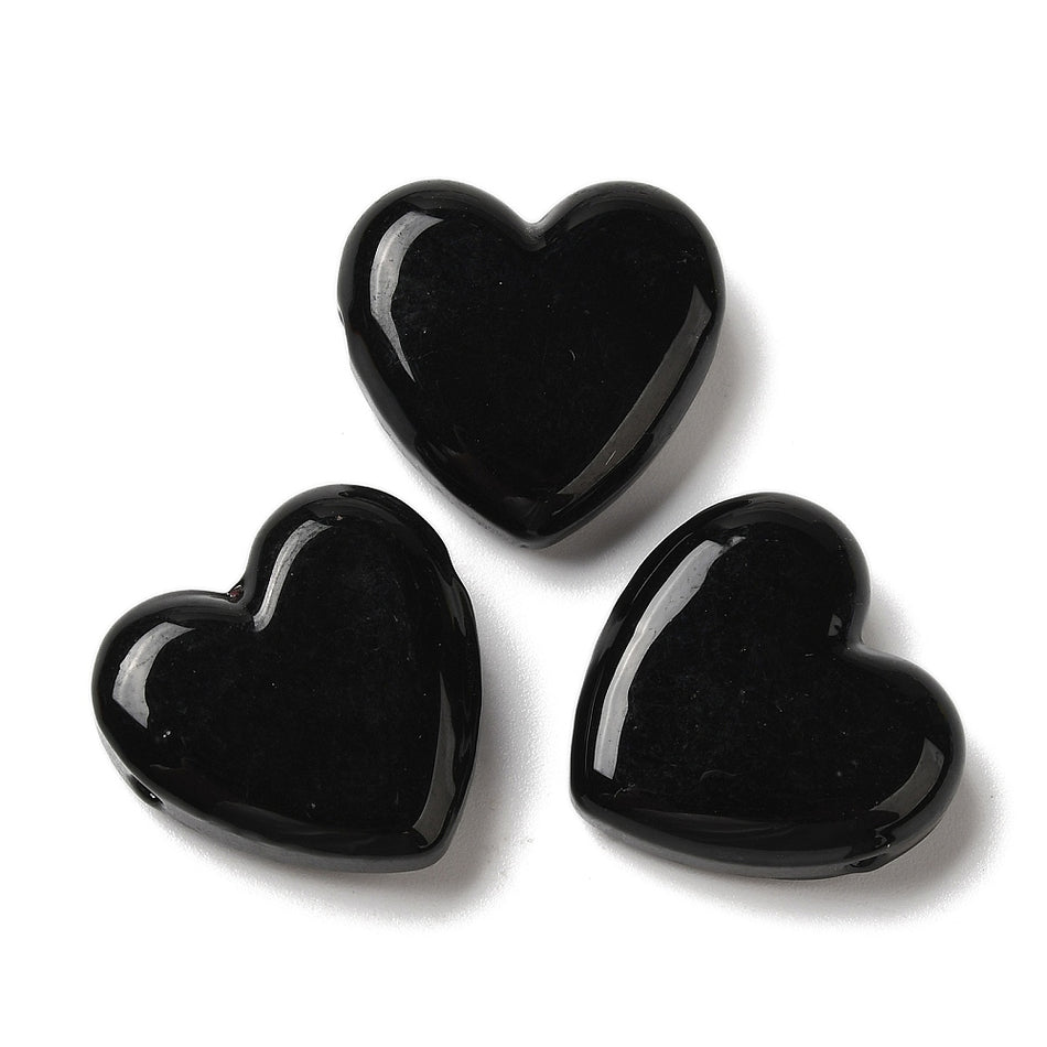 Lampwork Heart Bead 20mm, 2pcs