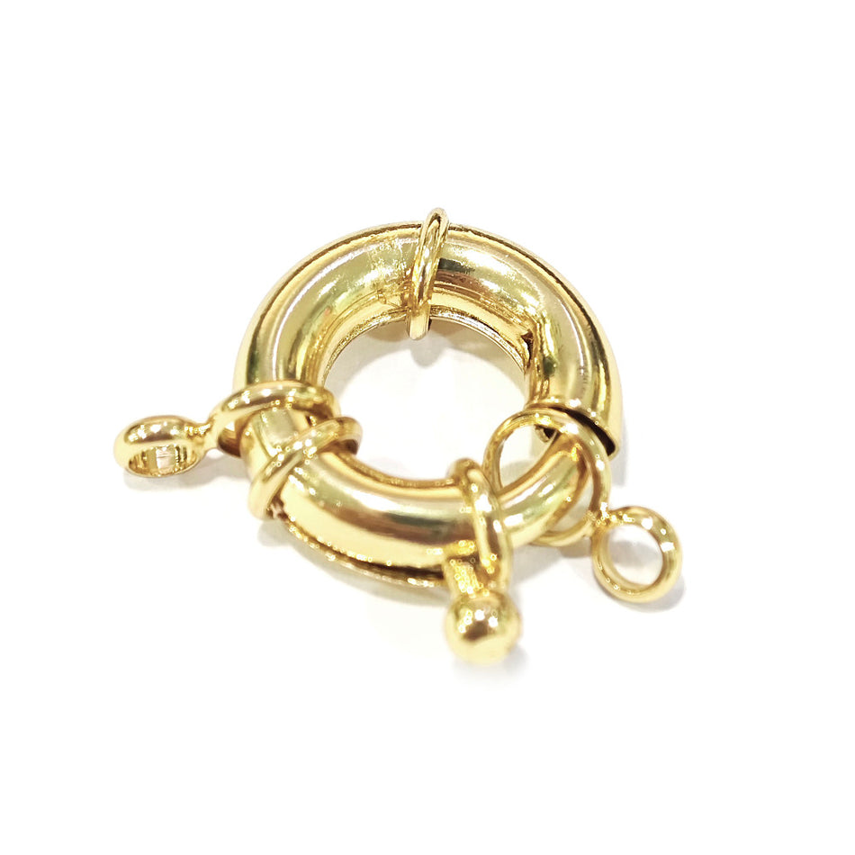 18k Gold-Plated Spring Clasp 16mm, 2pcs