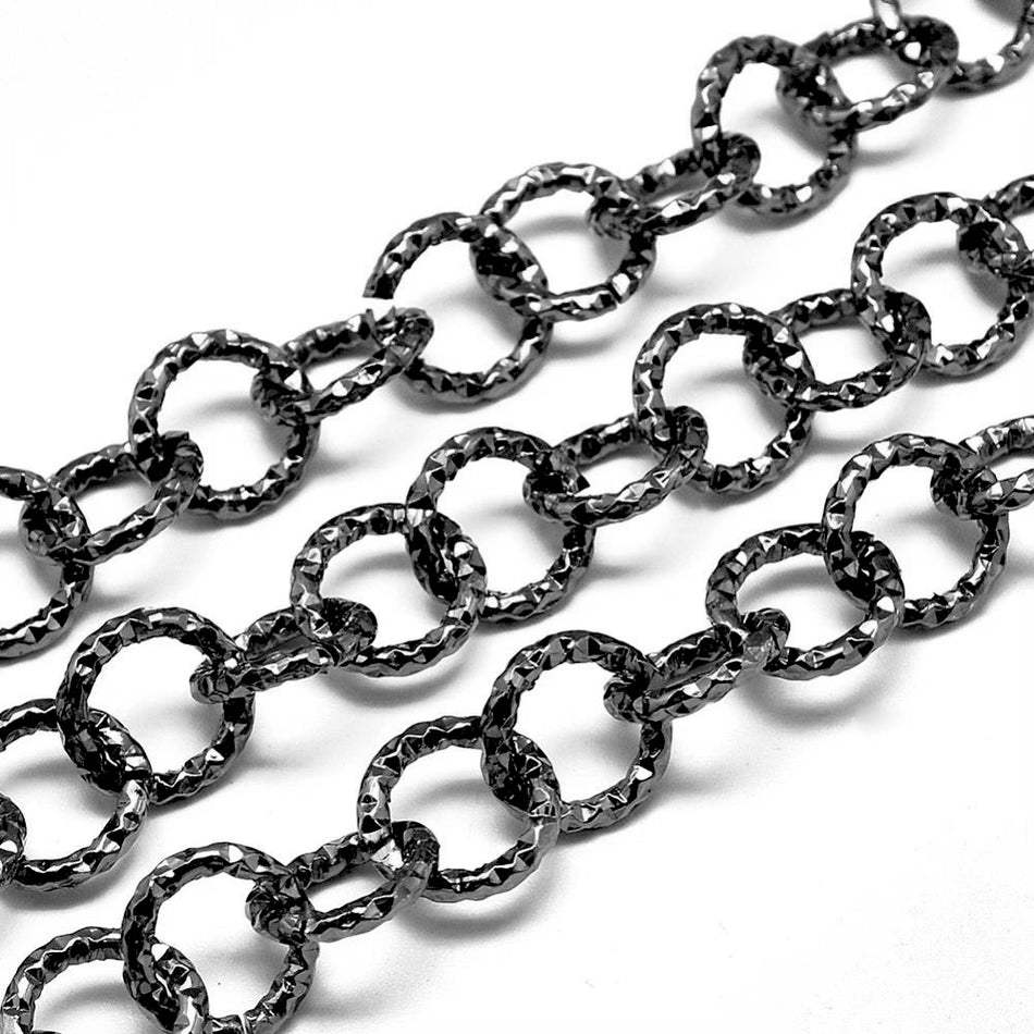Gun Metal Aluminum Chain, 1 Yard