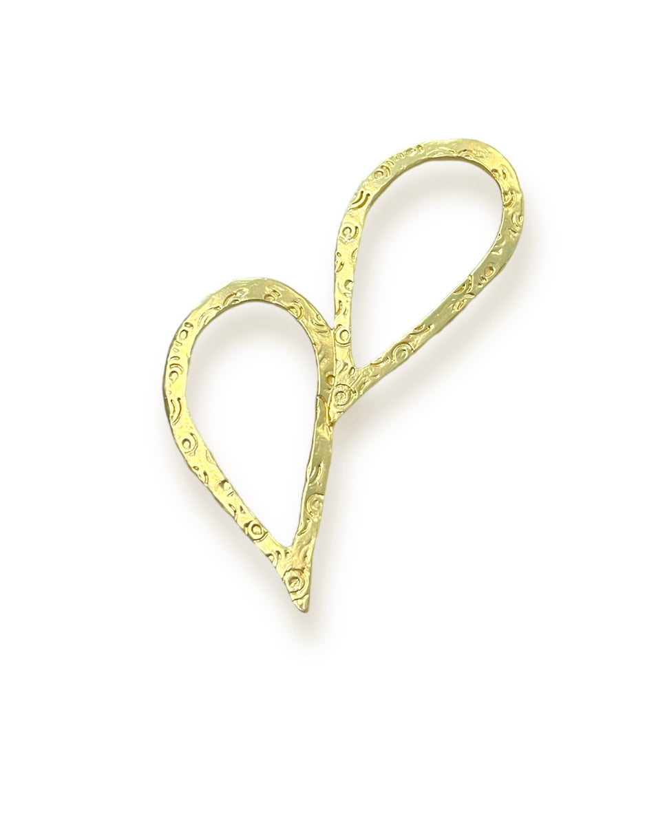 Gold Filled Heart Pendant, 1pc