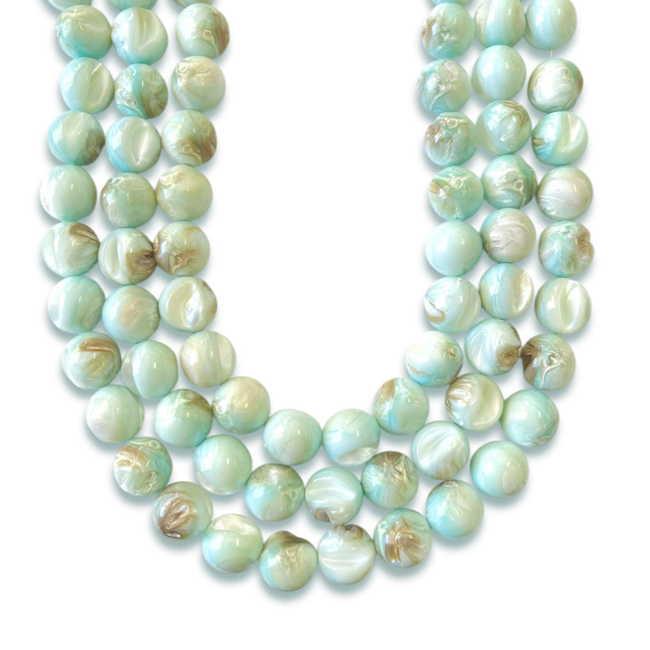 Round Shell Bead Strand, 16mm