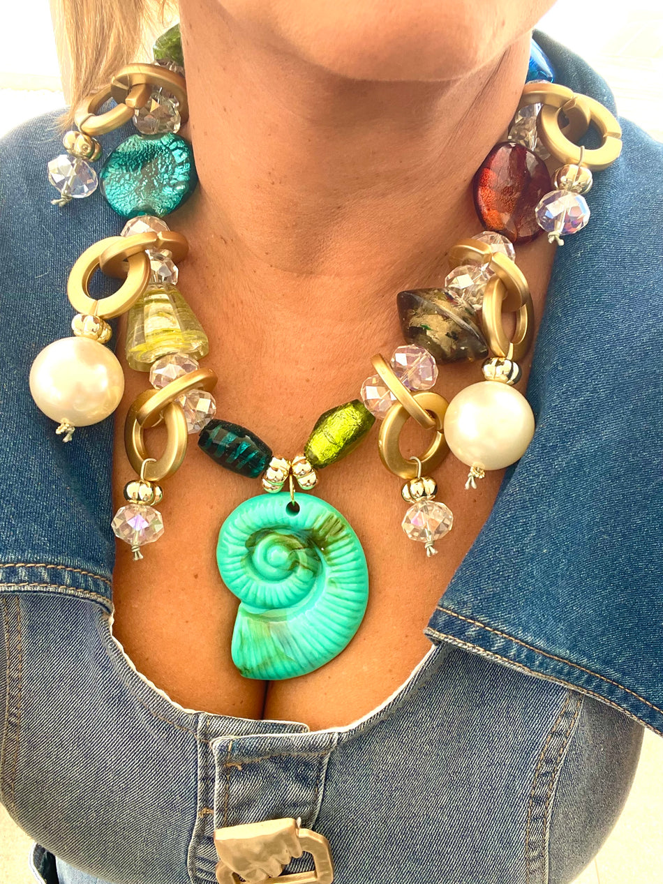 DIY Statement Necklace Kit – “Ocean Fantasy” by Damaris Beads