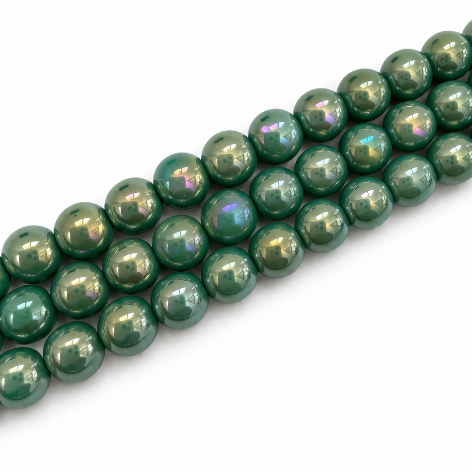 Round Electroplated Glass Bead 6mm Strand