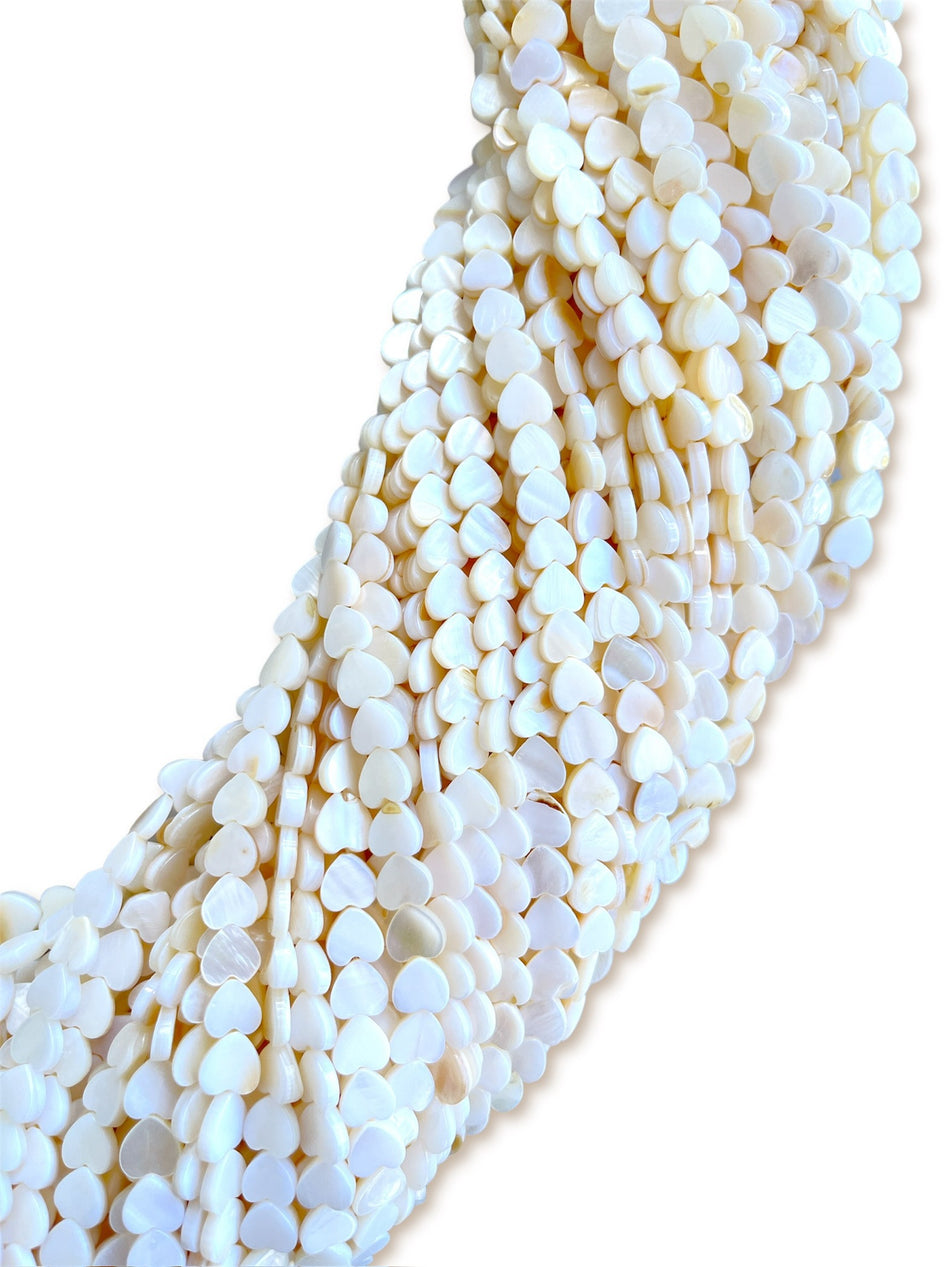 Natural Shell Bead Strand, 8mm