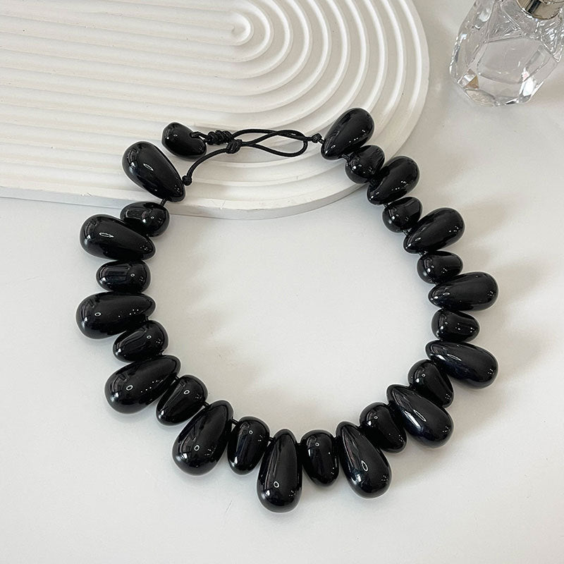 Resin Teardrop Bead Necklace, 20 inch