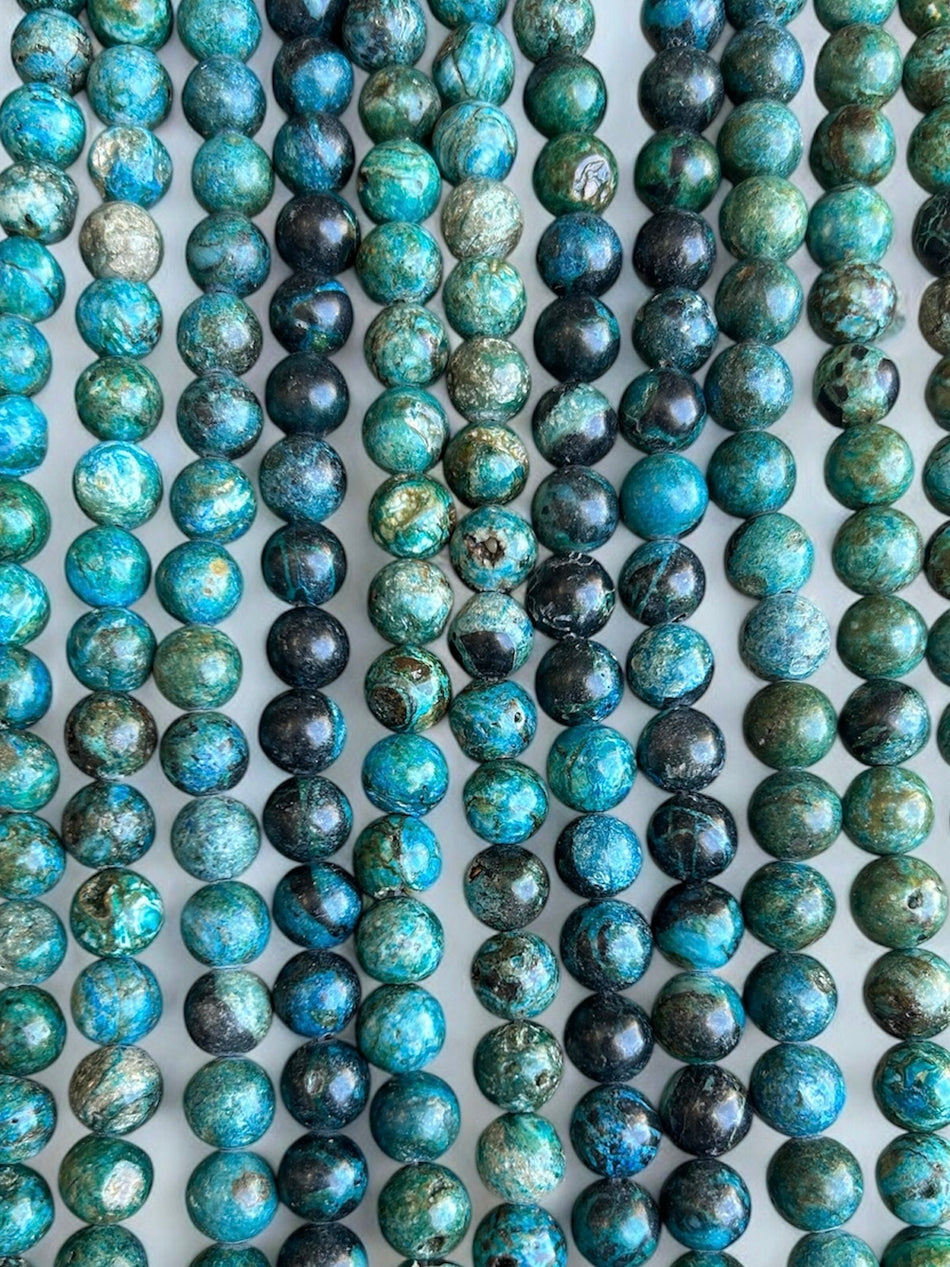 Round Turquoise Bead Strand, 10mm