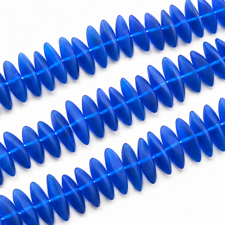 Matte Resin Slice Bead 28mm Strand