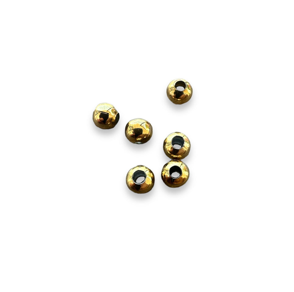 Stainless Steel Gold Spacers, 10pcs