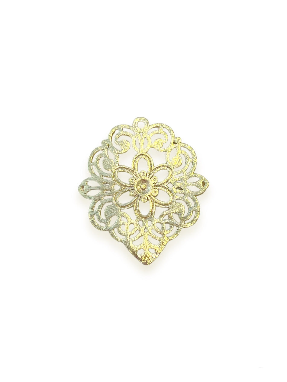 Gold Filled Flower Pendant, 1pc