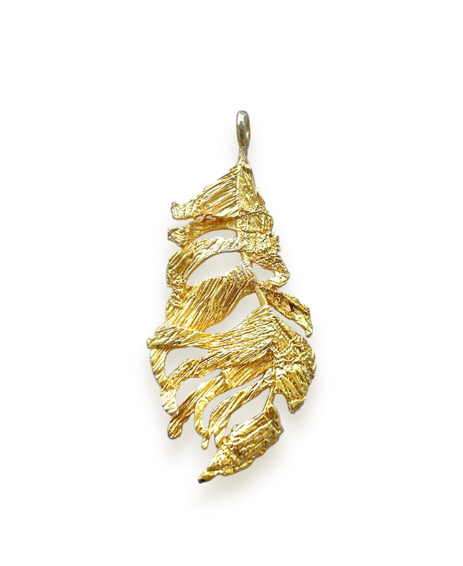 Gold-Filled Leaf Pendant, 1pc