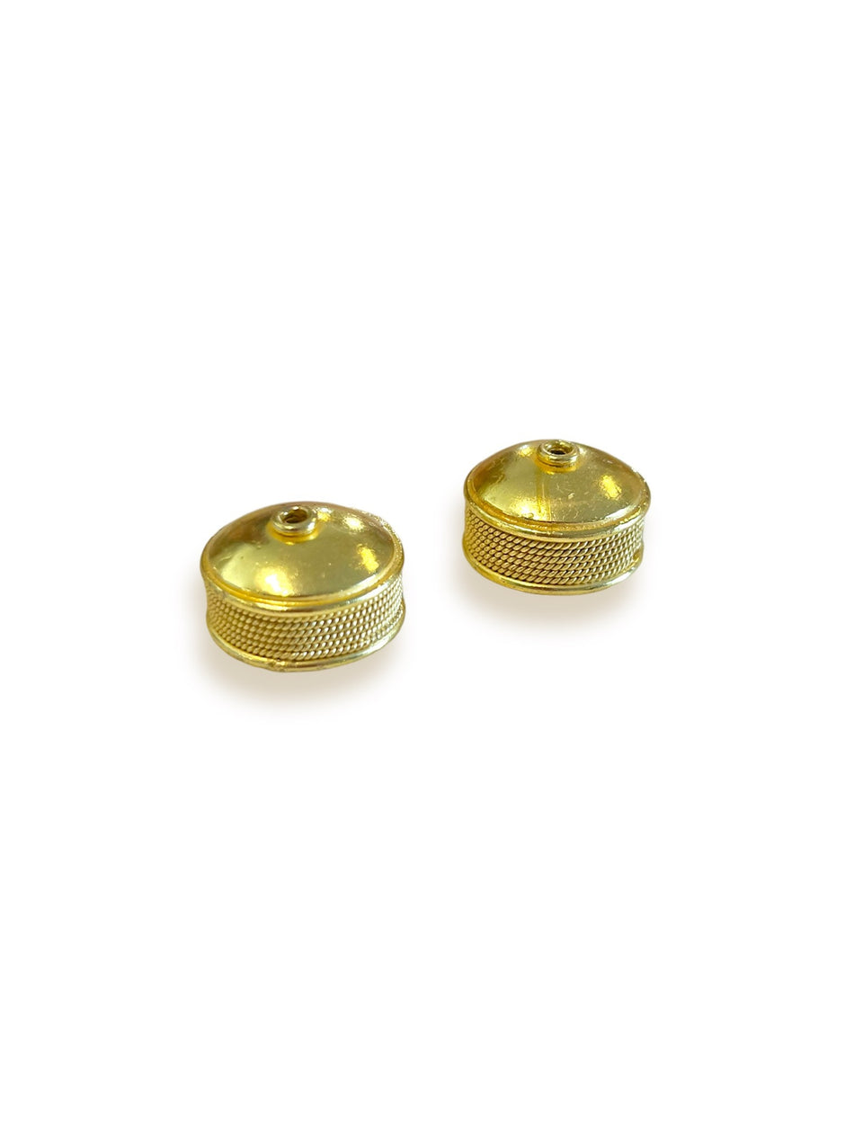 Tapa de cuentas con relleno de oro de 24 mm, 2 piezas