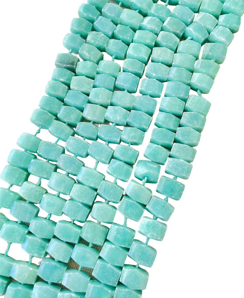 Faceted Jade Blue 16mm, Strand