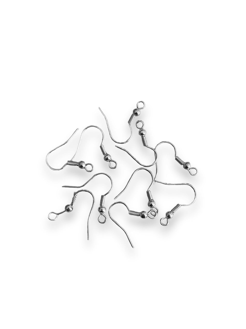 Pendientes de gancho rellenos de plata, 5 pares