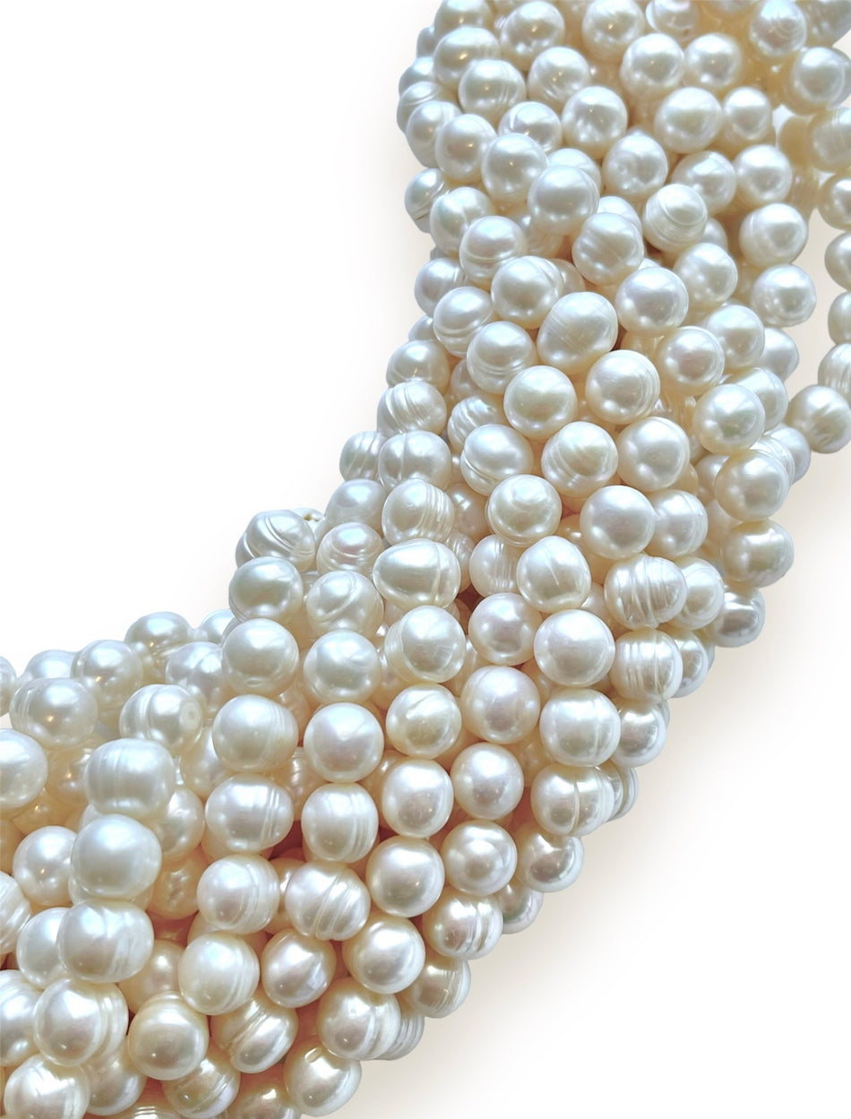 Freshwater Potato Pearl Strand, 10mm