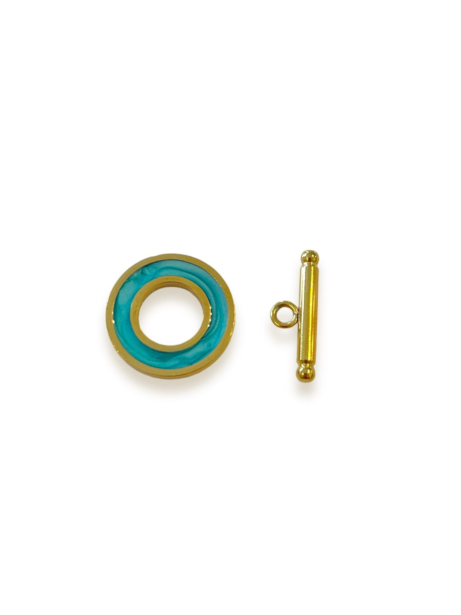 Stainless Steel Turquoise Toggle, 1pc