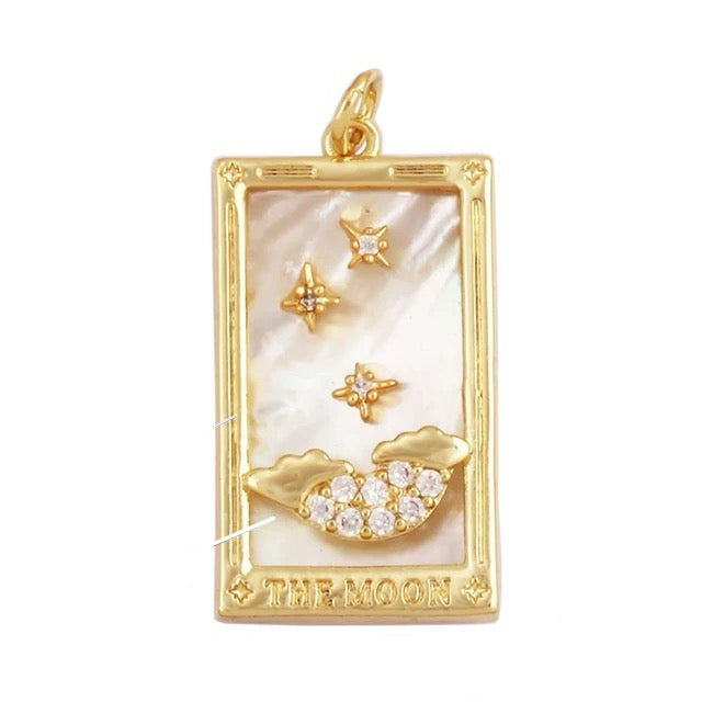 The Moon Shell-Gold Pendant, 1pc
